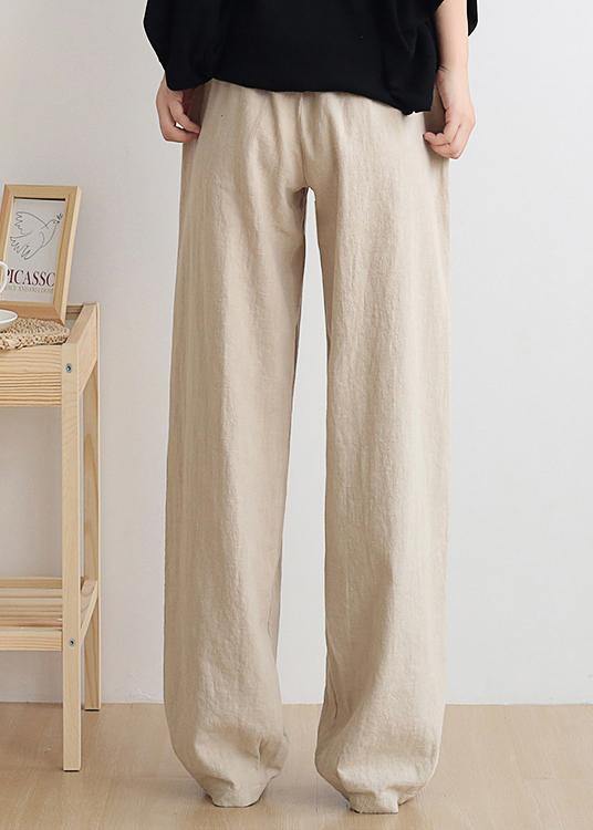 Casual nude trousers women 2025 new spring and summer bloomers linen high waist carrot pants